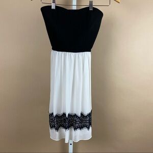 Sweet Storm Small Formal Dress Classic Black White School Dance Winter Ball